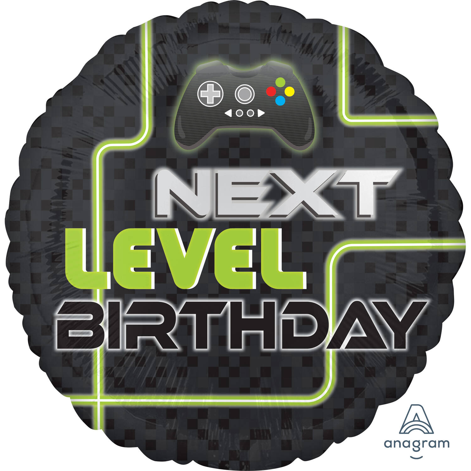 Foil Balloon - "NEXT LEVEL BIRTHDAY" - 45 cm